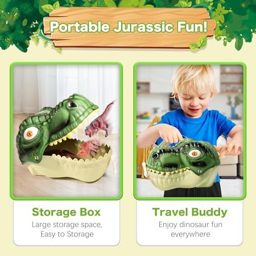 Dinosaur Toys for Kids 3-5,45PCS Realistic Jurassic Dinosaurs Figures with - Bild 7 von 7