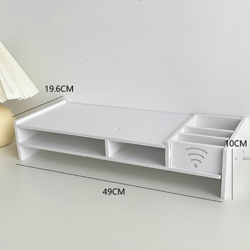 Easy Assemble PC Computer Screen Stand Wooden Desk Computer Riser Notebook - Bild 6 von 14