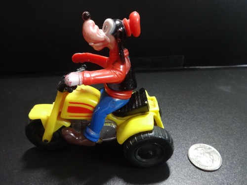 Marx Goofy on Yellow 3 Wheel Motor Scooter Cycle - Loose