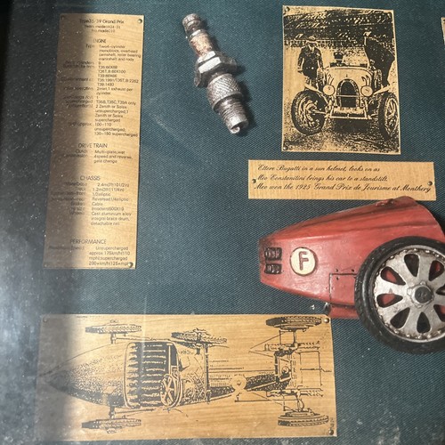 History Of Car Racing 3 Dimensional Shadow Box FRAMED 20.5 x 11 x 3 - Picture 5 of 5