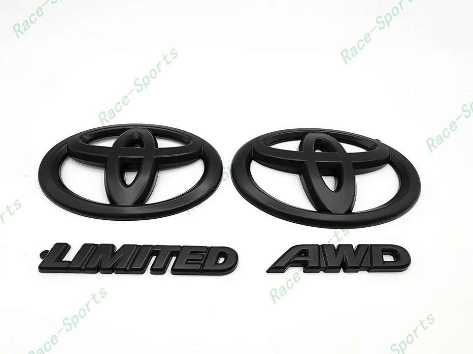 SUPERPOSICIÓN Negro Mate Delantero Trasero Toyota Logo Limited AWD Emblema 2011-2018 Sienna Foto 3 de 4