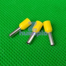 New 100Pcs 14 AWG 2.5mm2 Insulated Wire Ferrules Cord End Terminals Yellow E2508