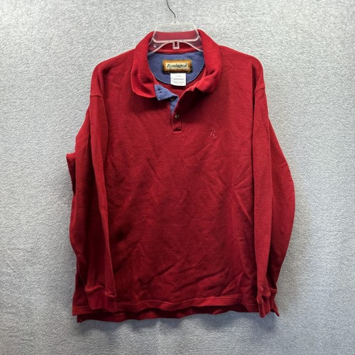 Remington Polo Shirt Adult Large Red Heavy Cotton Casual Hunting Mens - Picture 1 of 16