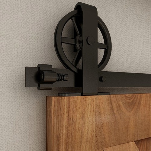 4~20FT Sliding Barn Door Hardware Kit for Single/Double/Bypass Big/Mini T Roller - Picture 13 of 22