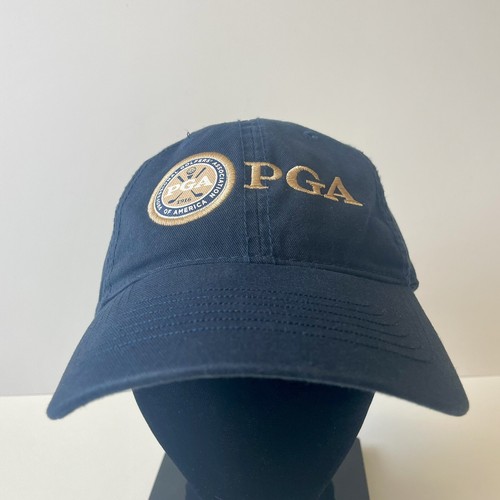 PGA Golf Cap Mütze Erwachsene verstellbar Hakenschlaufe marineblau Baumwolle leicht Ouray - Bild 1 von 9