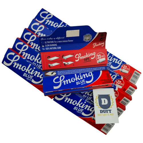 Smoking Brand Blue King Slim Paper Rolling Tips Roach Combi 1 3 6 10 24 Full Box - Picture 6 of 26