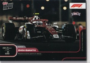 Topps Now 2022 Formel 1 Nr. 4 Zhou Guanyu Rookie Karte RC