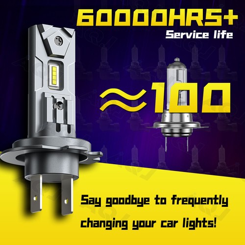 Combo LED Headlight H7+H7+H11 High Low Beam+Fog Light Bulbs 3 Sets 6000K White - Picture 16 of 24