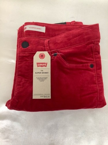 Levi's Girls' 710 Super Skinny Fit Soft Brushed Jeans, RED 16 reg. - Picture 6 of 14