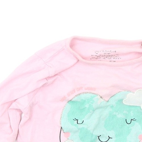 Primark Girls Pink Cotton Blend Pyjama Top Size 3-4 Years - Picture 4 of 12