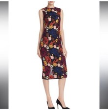 Alice And Olivia  Nat Embroidered Floral Midi Dress In Size 0 NWT