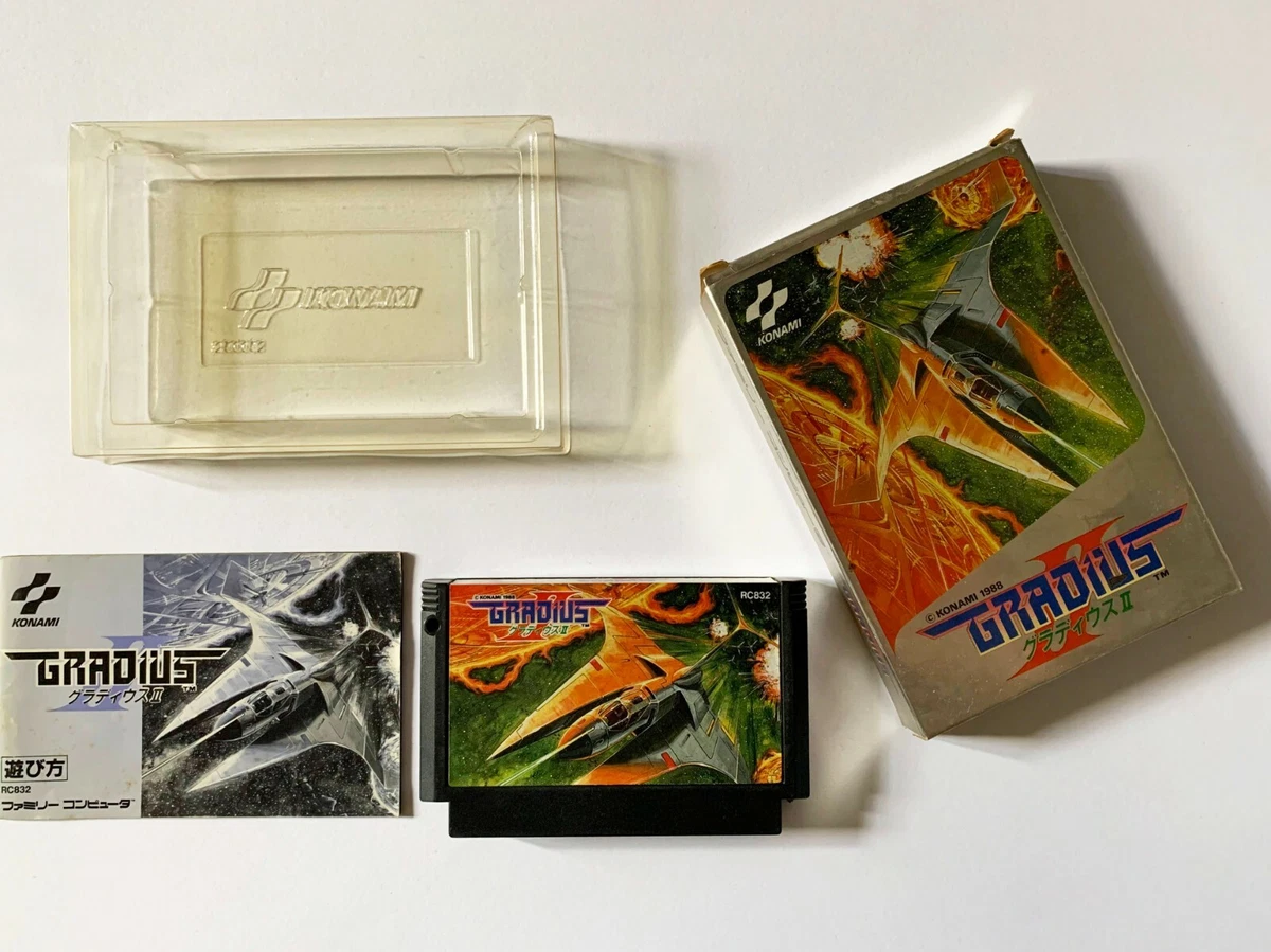 Famicom Gradius 2 II FC Nintendo NES Konami Box Manual Shooter Game Japan JP