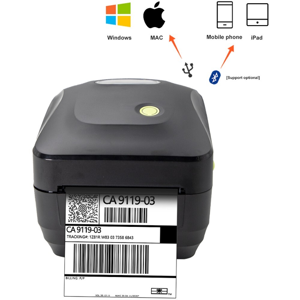 Thermal Label Printer 6x4 100mm fits zebra brother shipping label 4x6 window mac