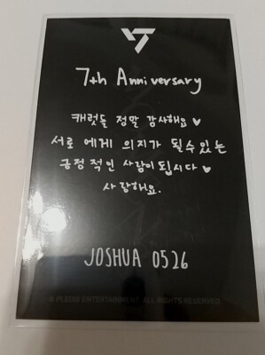 SEVENTEEN 7thチャーム　JOSHUA SEVENTEEN 7thチャーム JOSHUA SEVENTEEN 7th Anniversary