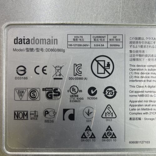 EMC Data Domain DD860 Storage System E5540 X 2 72GB Ram 2U Rack - Picture 3 of 5