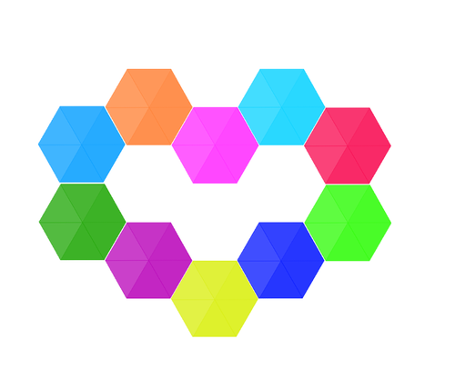 New Smart WIFI Hexagon Wall LED Panel Light Rgb Music Sync Living Room Bedroom - Picture 11 of 13
