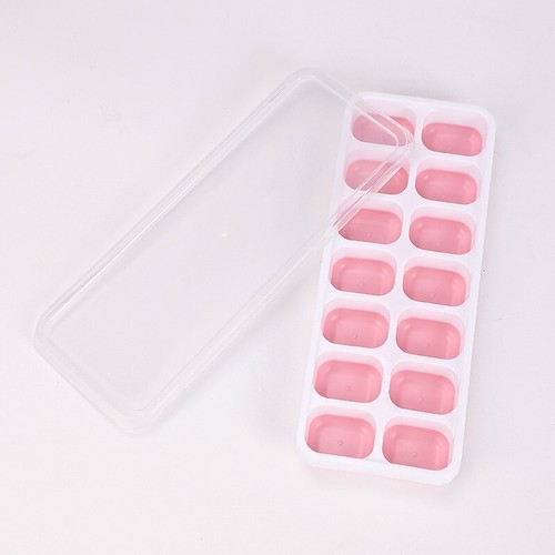Extra-Large Set 4 Silicone Ice Trays – 14 Giant Ice Cube Molds, with Lids - Picture 17 of 20