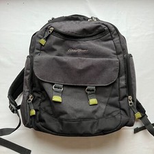 Eddie Bauer Charcoal Grey Diaper Bag Backpack Baby Travel Bag Baby Shower Gift
