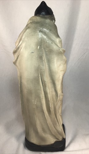 Marwal Chalkware RABBI w/ Book Sculpture 13 3/4" Judaica Vintage 1960s - Picture 3 of 10
