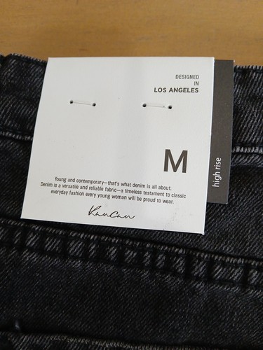 KANCAN Jean Shorts Womens Medium Distressed Cotton Blend Black - Picture 13 of 17