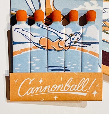 Feature Matchbook  The Diving Hole  Retro Bikini Babe, Pinup MCM Design