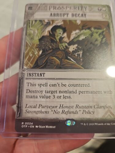 MTG OTP Abrupt Decay Magic Outlaws of Thunder Junction R 0034 PACK FRESH - Picture 2 of 3
