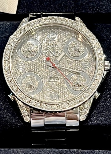 Jacob & Co. 5 Five Time Zone MINT Diamond Face and Bezel - Picture 4 of 11