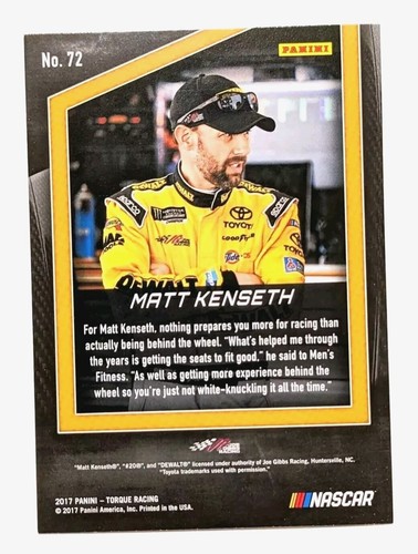 MATT KENSETH ποΈ 2017 Panini Torque Nascar Pre Race Yellow Gold #72 card!ππ₯ - Picture 2 of 2