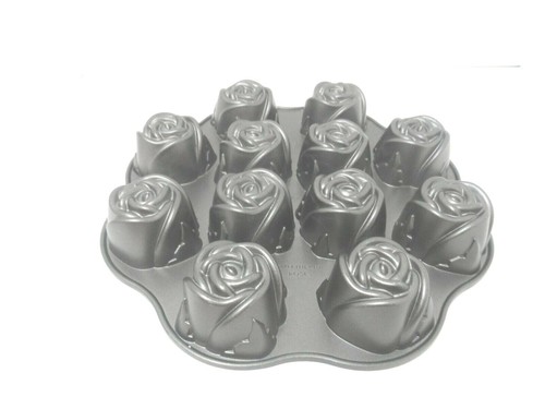 NORDIC WARE Antihaft SWEETHEART ROSES 12 Muffins Cupcakes Aluminium Pfanne USA - Bild 4 von 7