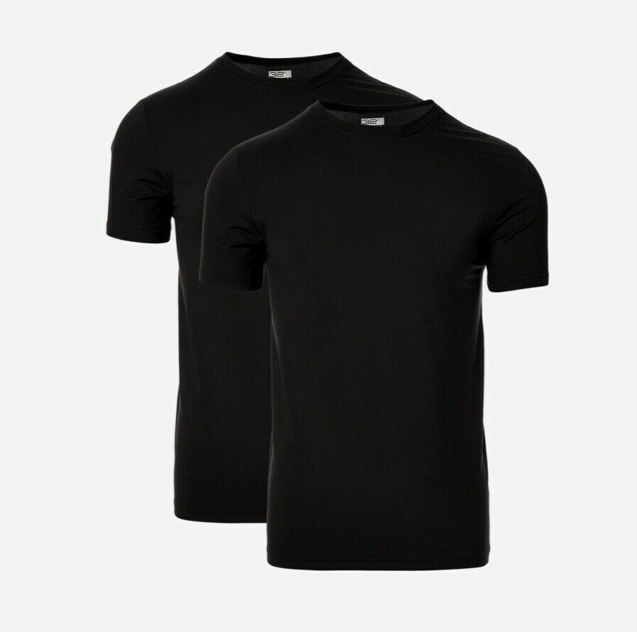 Рубашка с круглым вырезом и коротким рукавом из фитиля при температуре 32 градуса черная маленькая 4490₽