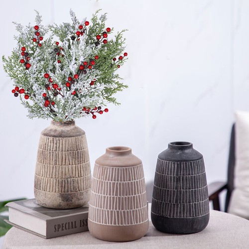 Artificial Red Berry Branch Spray Pine Cones Holly Xmas Christmas Wreath Decor - Picture 3 of 16