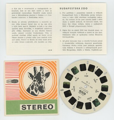 Budapest Zoo Ungarn 1960's Meopta View-Master 3-D Stereo Walzen Exc. Cond