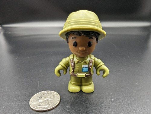 Park Ranger Black Hair Badge Fisher Price Little People Safari Action Figure 2"