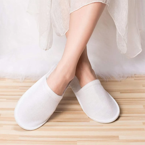 10Pairs Spa Slippers Brushed Plush Closed-Toe Disposable Slippers for Men and Wo - Picture 6 of 13