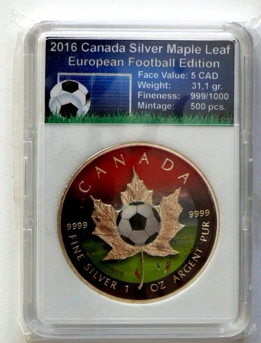 Kanada 5 Dollars 2016 Foot. + 3 x 4 Seasons 1999 Sommer, Herbst, Winter,4 coins