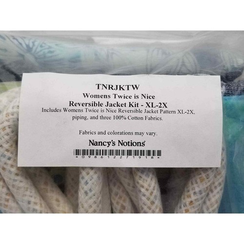 Reversible Jacket Sewing Kit Womens Size XL to 2X All Dunns Design Nancys Notion - Picture 7 of 9