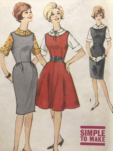 Vintage Simplicity Sewing Pattern 4615 Teen Sleeveless Day Dress Sz 14 Bust 34 - Picture 3 of 10