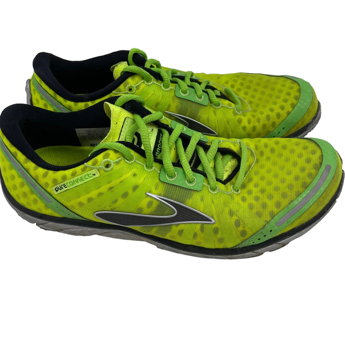 Brooks Pure Connect Neon Yellow Athletic Running Sneakers Shoes