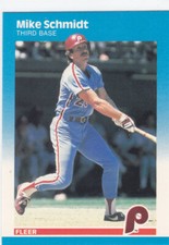 Mike Schmidt 1987 Fleer Glossy #187 Philadelphia Phillies
