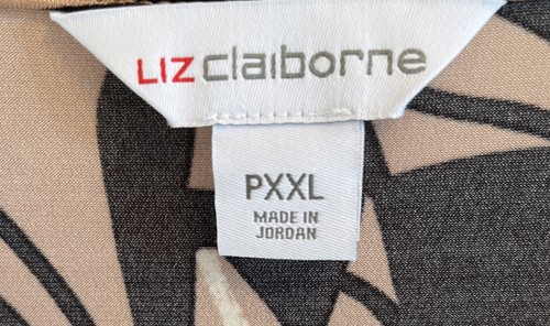 Liz Claiborne Women’s Caramel Leaf Top NWT size PXXL Petite - Picture 2 of 6