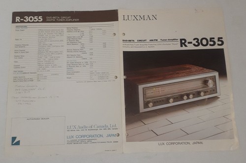 Brochure Luxman R-3055 Tuner Amplifier Duo-Beta AM/FM Japan Advertisement Ad VG - Picture 3 of 4