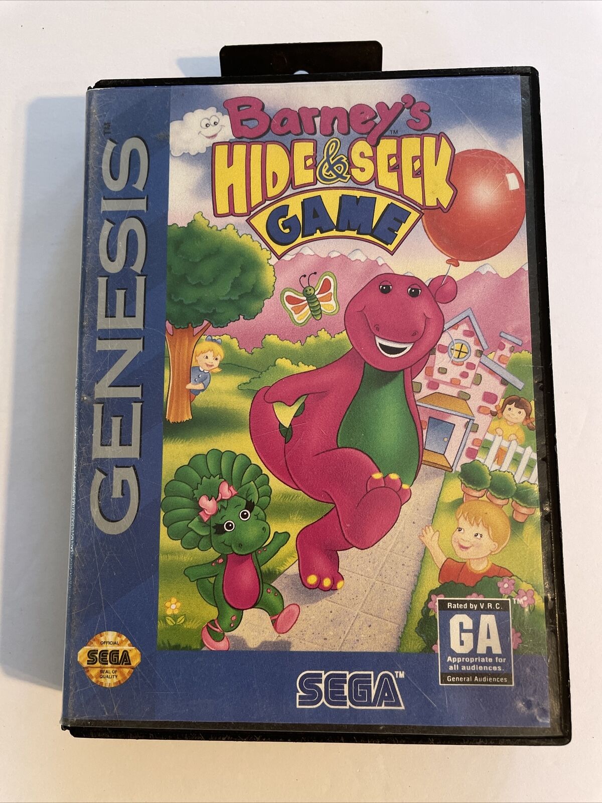Sega Genesis Video Game Barney Hide & Seek with Case and Instructions