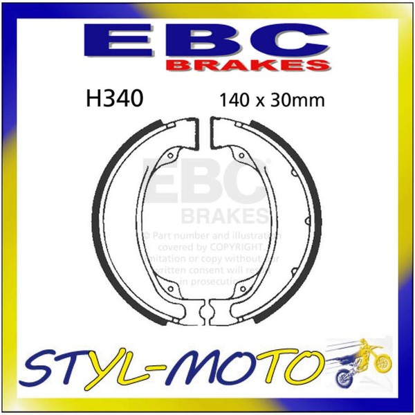 H340 Rachen Hinten EBC Honda XBR 500 S 1986-1988-image