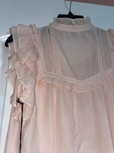 Top blusa Zadig & Voltaire Tama Tomboy taglia M nuovo con etichetta manica svasata cotone garza - Foto 7 di 7