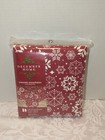December Home Red Cressida Snowflakes Vinyl Tablecloth 60" X 84" 