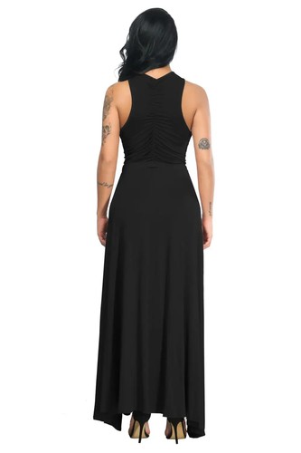 Neu sexy schulterfreies einfarbiges Kleid mit gekreuzten Trägern und Schlitzen für Damen Party Clubkleid - Bild 4 von 19