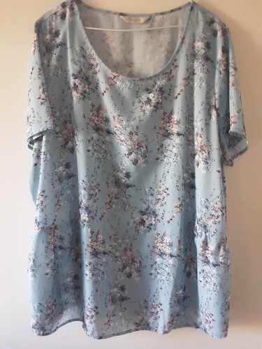 Capture Top Womens Size 18 Sheer Chiffon Short Sleeve Blouse Maternity - Picture 3 of 16