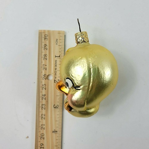 Cabeza de Pájaro Tweety Adorno de Navidad, Vidrio Soplado Estrella Top Inge Glass Alemania - Imagen 7 de 7