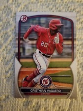 2023 Bowman Cristhian Vaquero Card #bp-54. Washington Nationals.