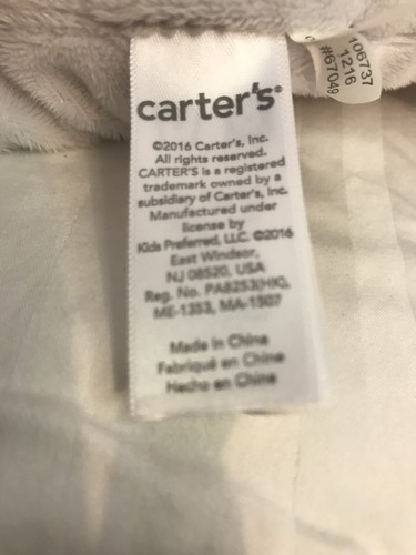 Carters Lovey White Puppy Holding Pink Polka Dot Security Blanket Plush Dog Bow - Picture 7 of 7